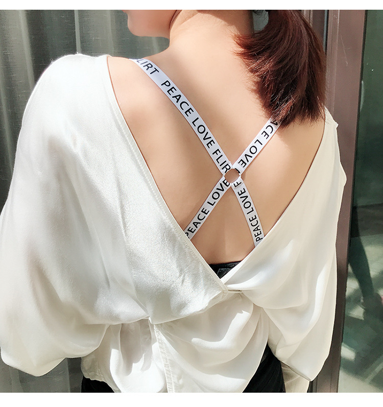 字母肩带交叉防滑内衣带一字领美背文胸肩带运动瑜伽肩带厂家批发