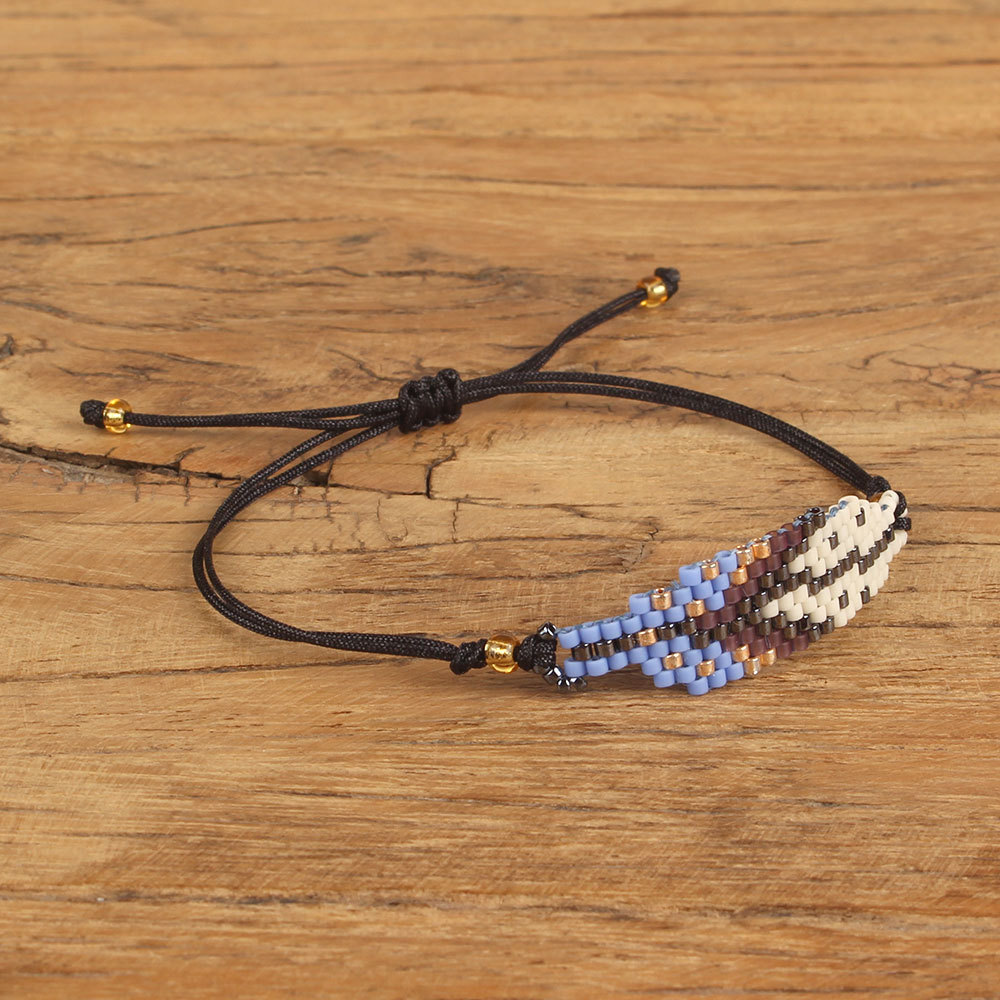 民族复古风树叶手链原装进口miyuki古董珠编织休闲简约热销新款