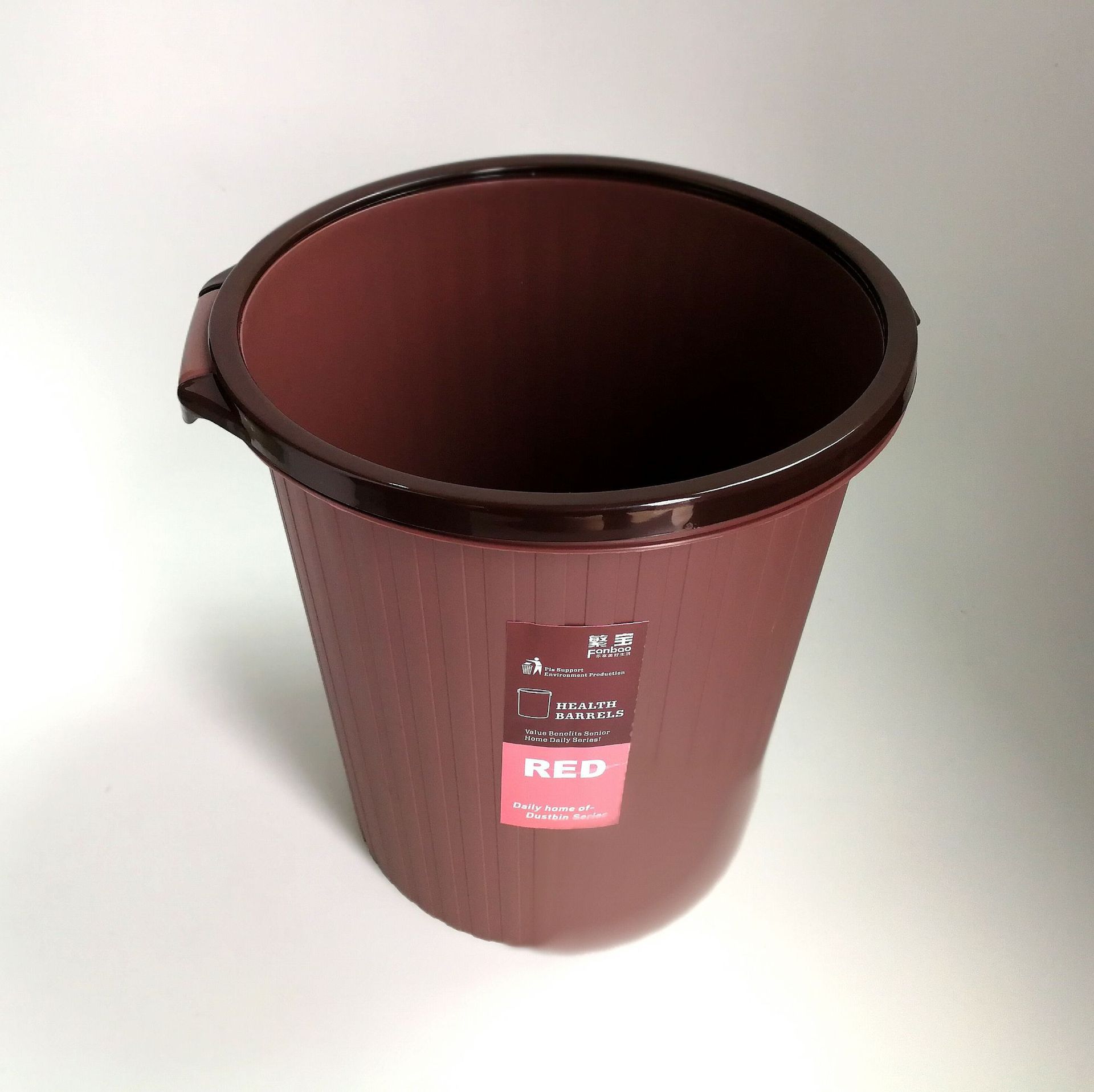 Household with Pressure Ring Creative Trash Living Room Bathroom Kitchen Multi-Purpose without Lid Plastic Trash Can 0594