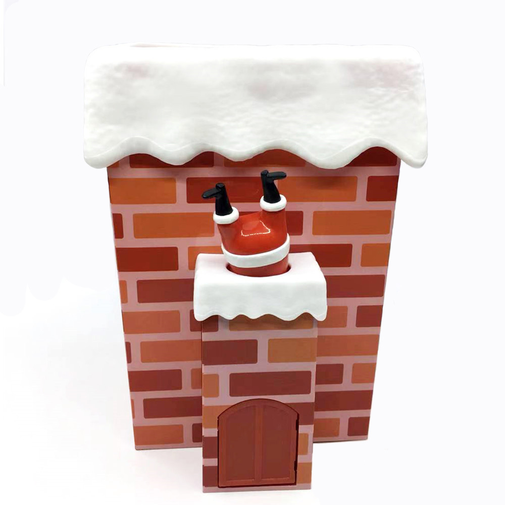 2018圣诞节新品 圣诞老人烟囱送礼物爆米花桶储物桶 糖果零食桶