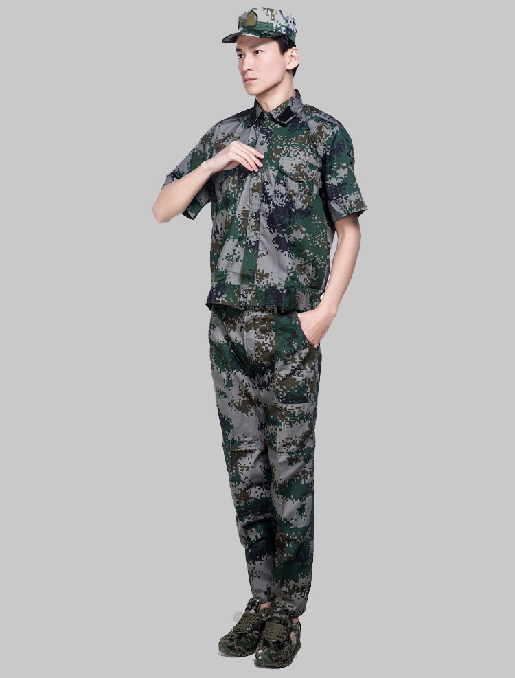 厂家批发07式丛林数码短袖套装学生军训迷彩服 户外夏季迷彩服