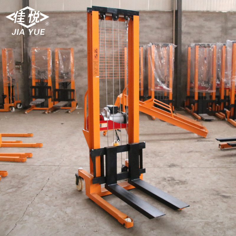 6米2吨升降装卸搬运半电动叉车