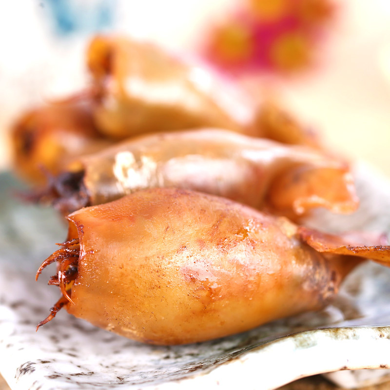 舟山特产富丹烧烤鱿鱼仔 450克16包整箱小鱿鱼仔墨鱼仔即食零食