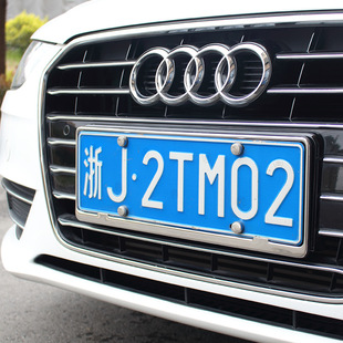 不锈钢新交规车牌架通用牌照框车牌边框汽车牌照架号牌个性定做