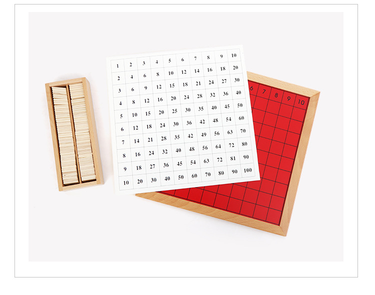 虎天天蒙台梭利蒙特梭利蒙氏早教教具毕达哥拉斯板及配套卡纸