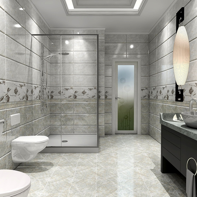 厨卫瓷砖300x600灰色大理石纹路卫生间墙面砖300*600mm