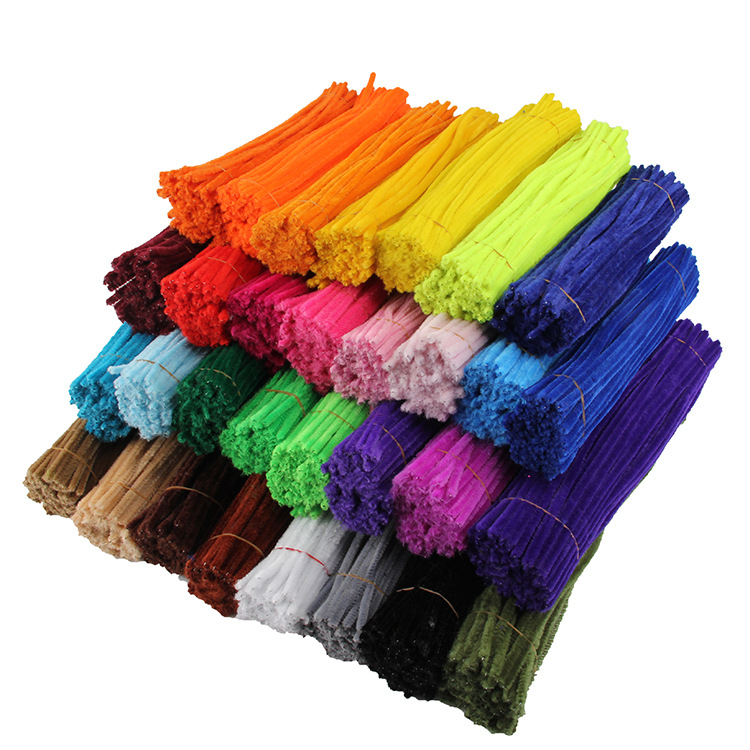 厂家直销环保优质毛条DIY扭扭棒毛根绒条儿童手工玩具36色0.6*30