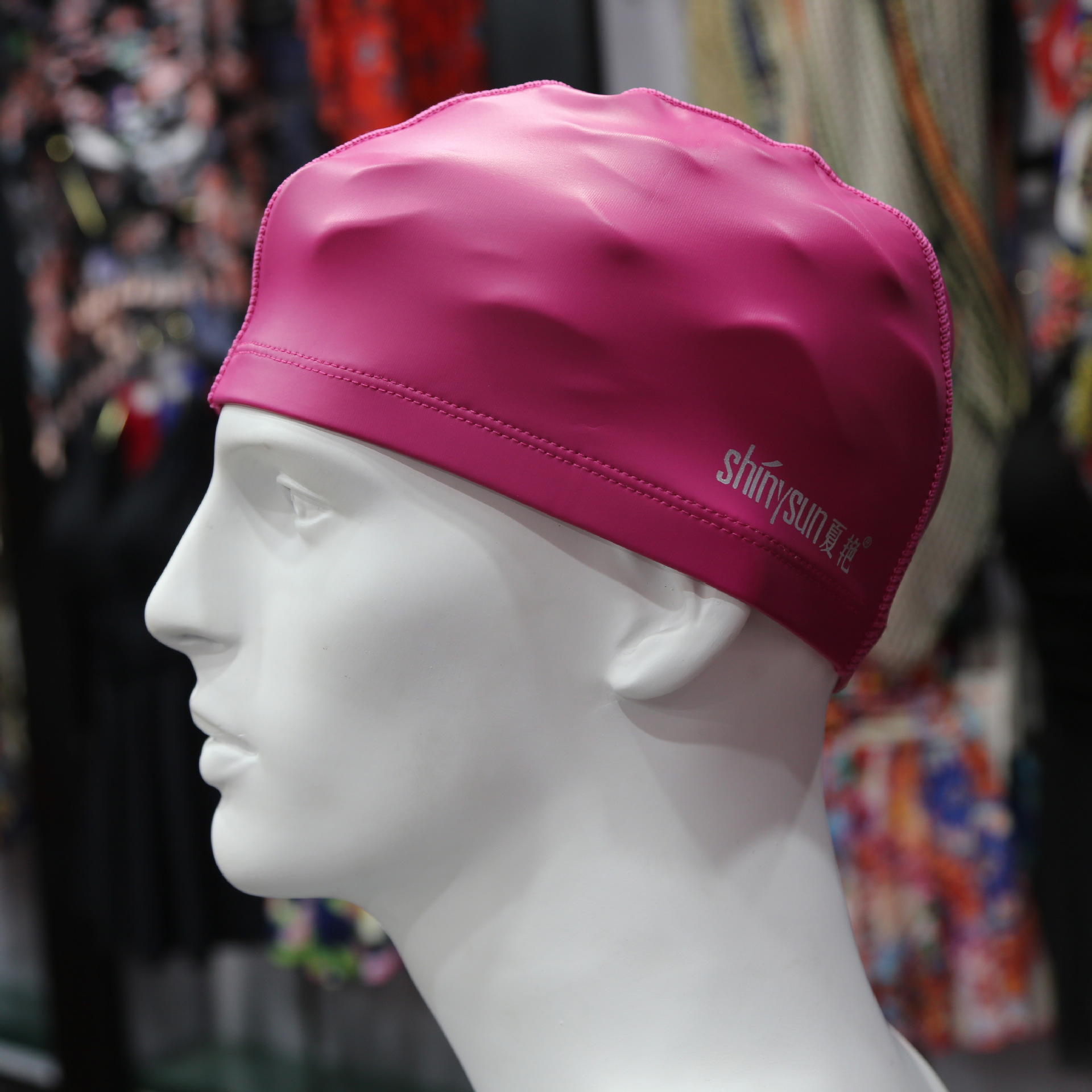 夏艳pu游泳帽批发 男女通用透气宽松不勒头发防水专业游泳帽