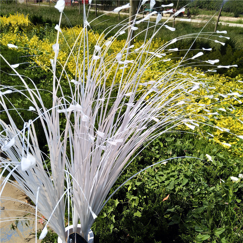 定制1.2米唯美长款白色孔雀草仿真蝴蝶花草t台路引婚庆布置道具