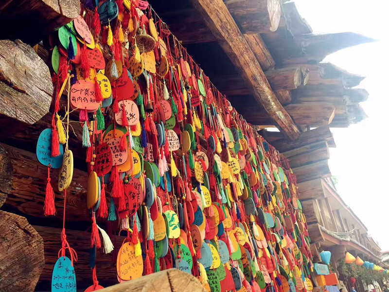 寺庙许愿牌祈福木牌丽江东巴风铃一米阳光许愿牌可印logo10