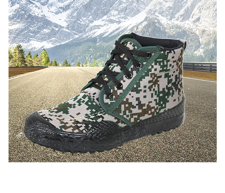 大量批发 春秋新款 高帮迷彩鞋 解放劳保鞋 男女学生 99作训鞋