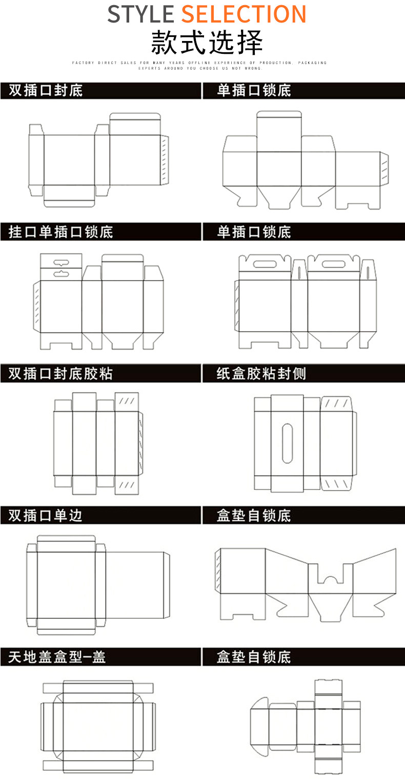 纸盒结构图带尺寸图片