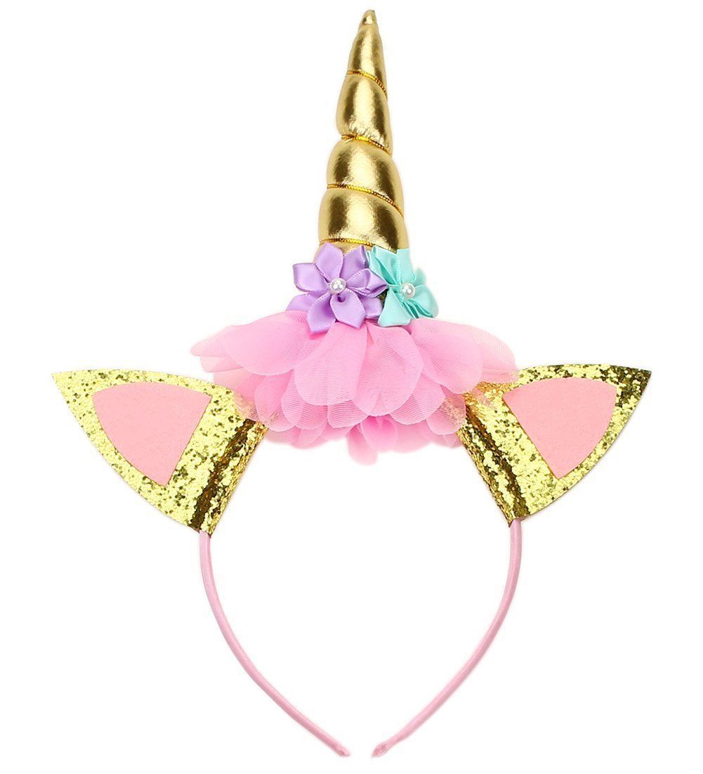 外贸热销独角兽派对装饰万圣节公主装扮unicorn发箍肩带套装