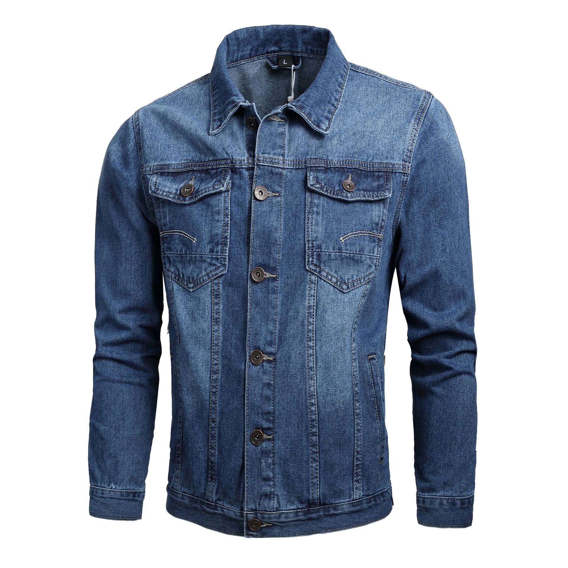 跨境欧美速卖通男士牛仔外套韩版修身夹克休闲衣服男装潮流