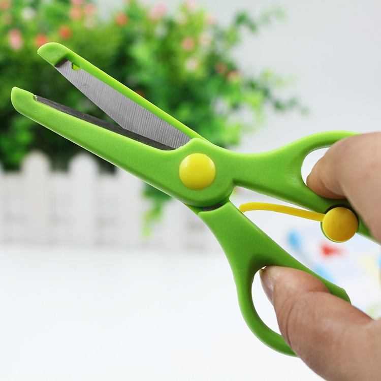 彩色幼儿安全剪刀儿童省力圆头剪刀塑料包铁剪刀学生剪刀安全剪子