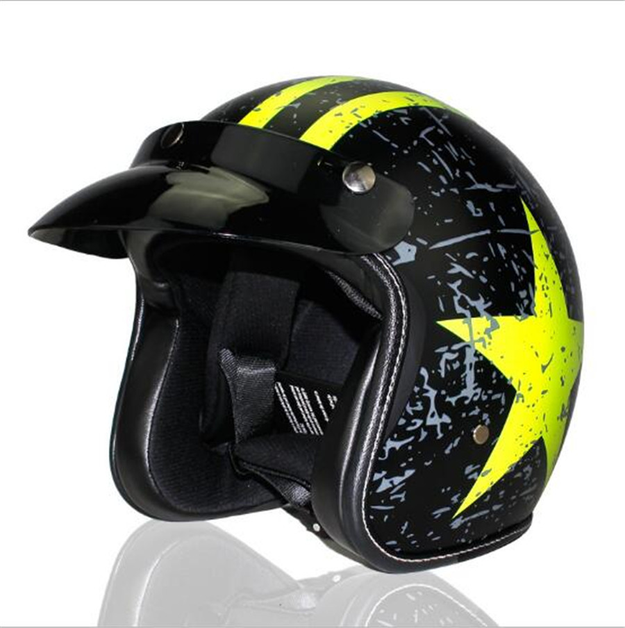 dot正品哈雷半盔复古盔摩托车头盔电动车头盔dot认证男女通用