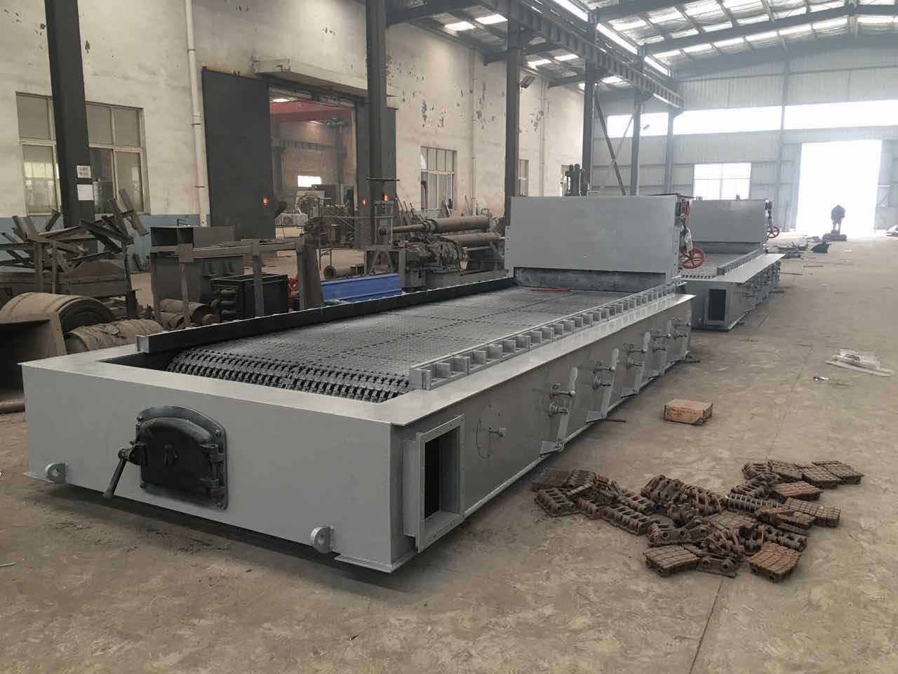 两台链条炉排即将收工