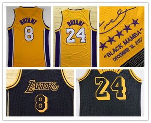 nba限量版湖人队科比退役球衣 24号 8号城市版篮球服