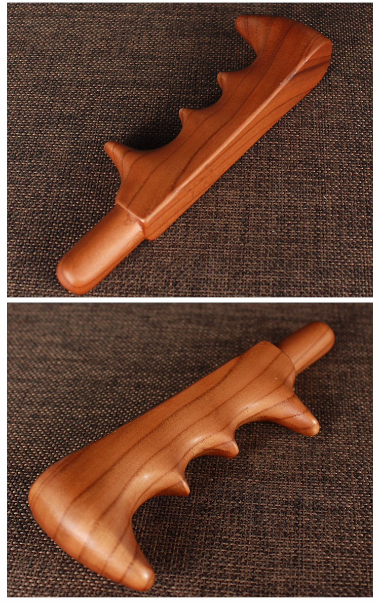 天然桃木手拿手动点穴棒木制颈椎按摩棒足底足疗穴位刮痧按摩椎拿