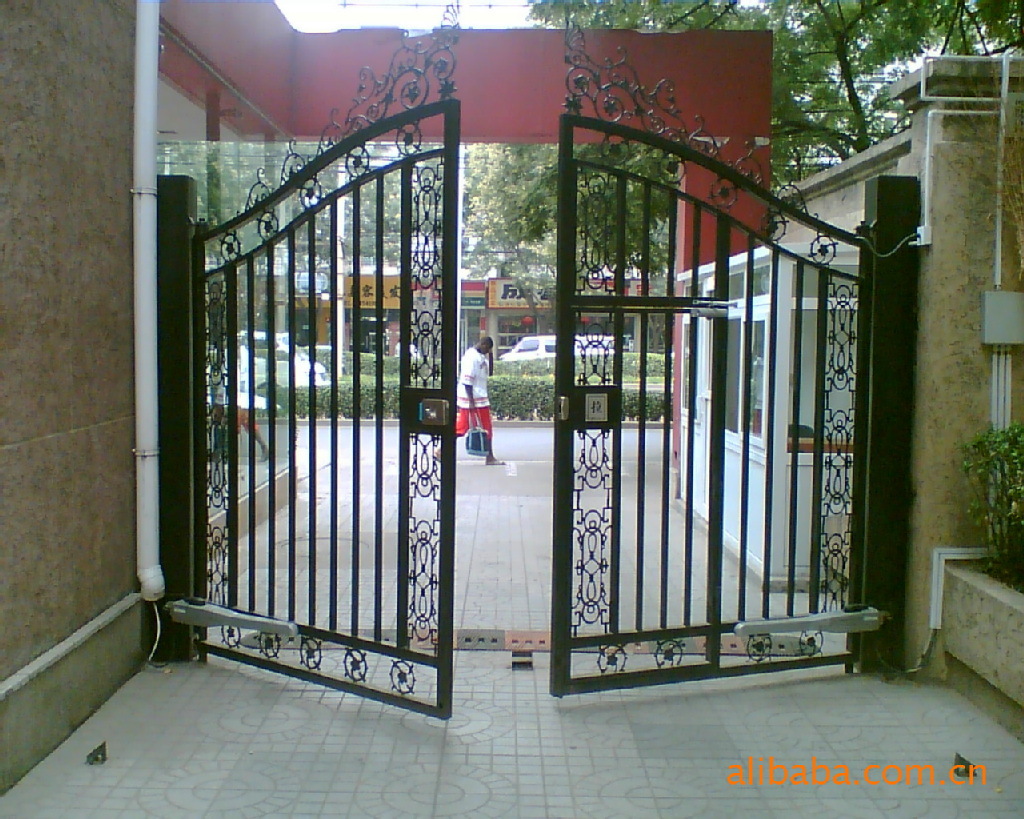 广州德玛不锈钢小区庭院门电动铁门别墅铝合金庭院门铁艺门定制