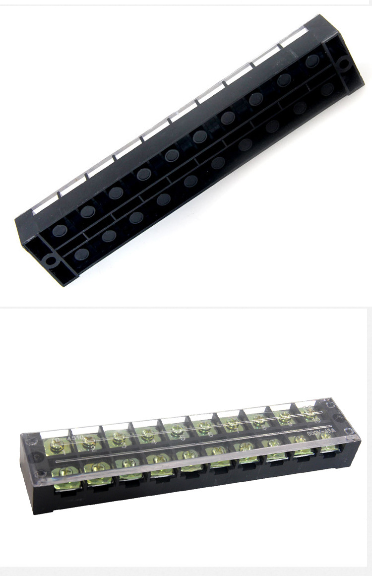 工厂直销tb4510 45a 10p固定式端子板 阻燃接线端子接线板端子排