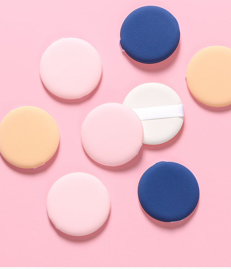 气垫粉扑七片装 非乳胶干湿两用bb霜专用圆形海绵粉扑化妆工具