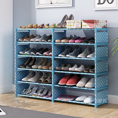 超大容量多层简易鞋柜子6层双排多功能卧室鞋架省空间放收纳lh60