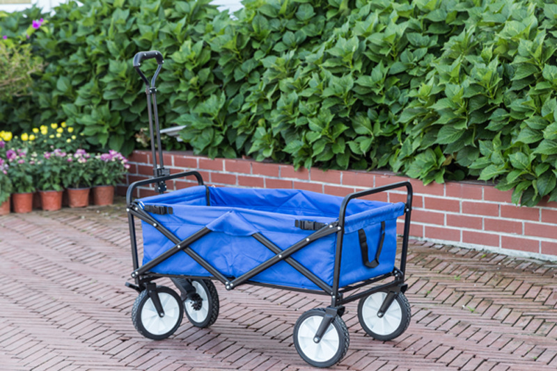 单层折叠布兜车花园工具车多功能折叠车