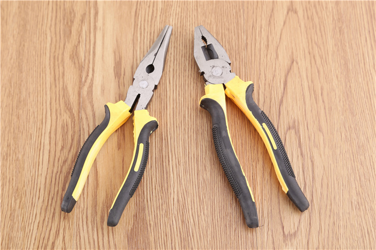 厂家批发 8寸大号省力钢丝钳 平口老虎钳 手动工具 压线尖嘴钳 子