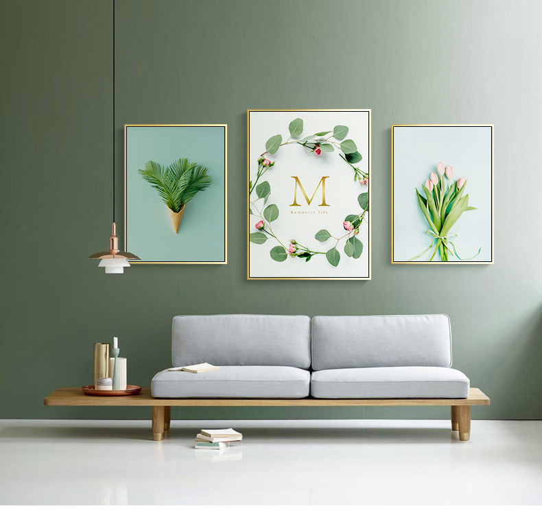 现代简约北欧风格小清新客厅风景装饰画玄关家居室内墙面挂画