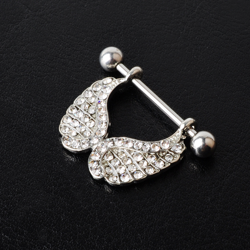 热销欧美穿刺饰品316不锈钢 钛钢乳链 乳环 乳钉nipple ring