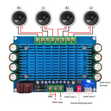 XH-M180 豪华TDA7850汽车四声道功放板12V大功率音频放大板50W*4