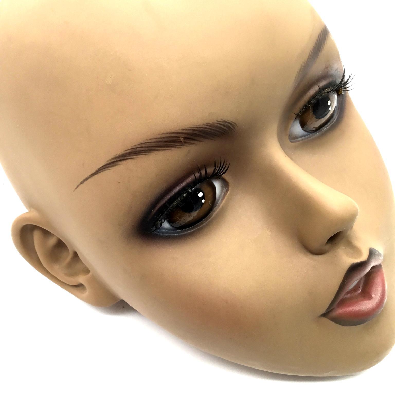 假发模特头 盘发编发练习头假发头模 美发剪发造型教学用假发头模