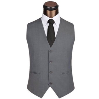 西装马甲男大码背心韩版v领马夹批发春秋薄款修身西服