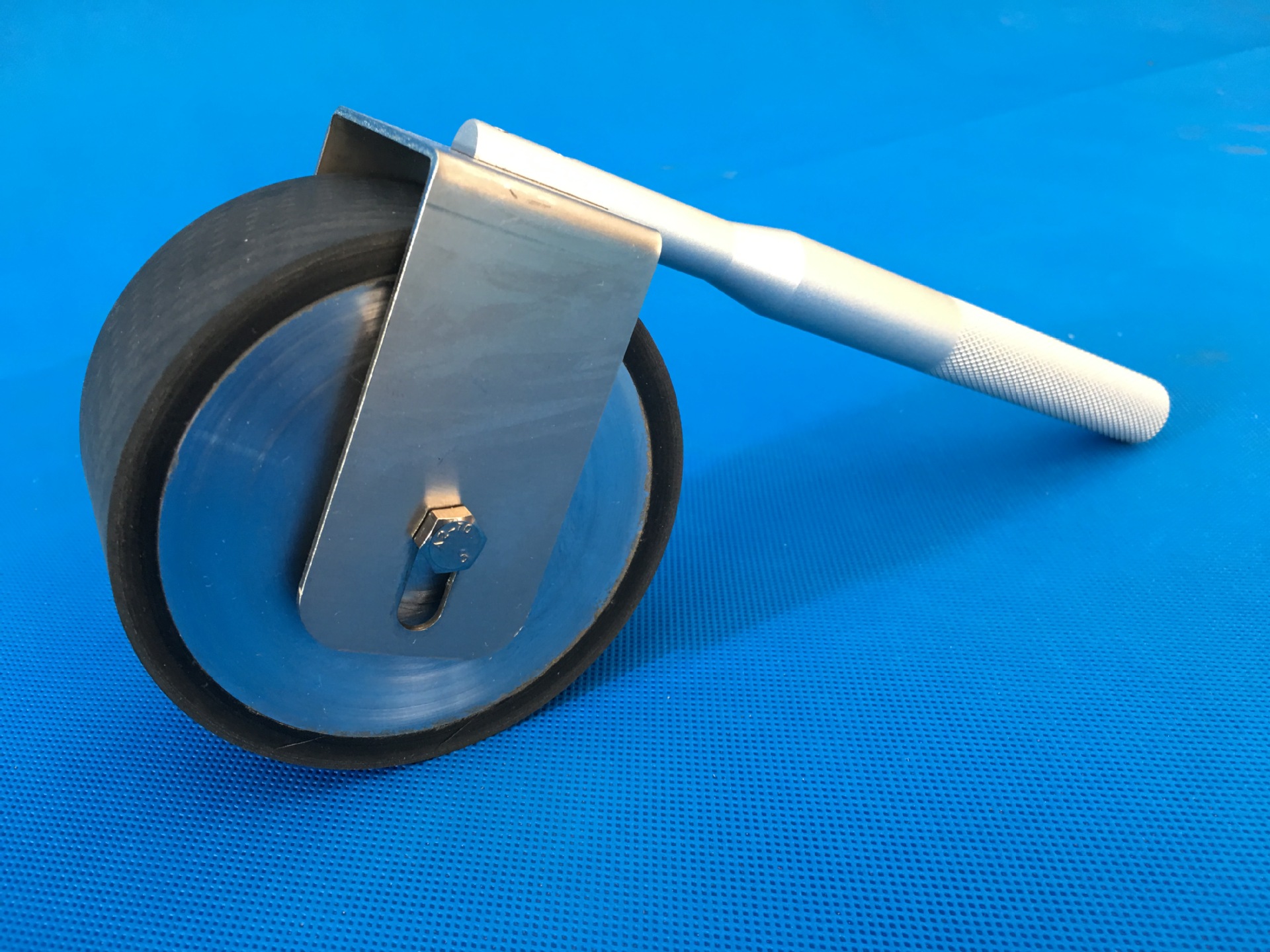 标准辗压轮胶带测试压辊手动辗压滚轮持粘试验机保持力手动辗压轮-阿