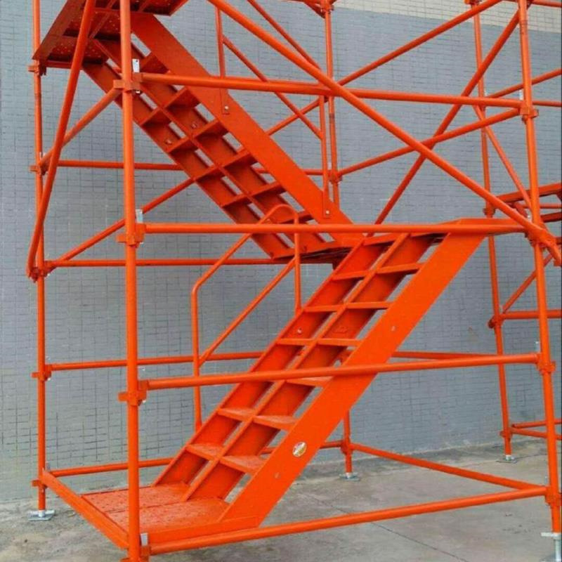 现货现发安全爬梯桥梁施工 建筑钢管扣件 脚手架 大坝水塔施工梯