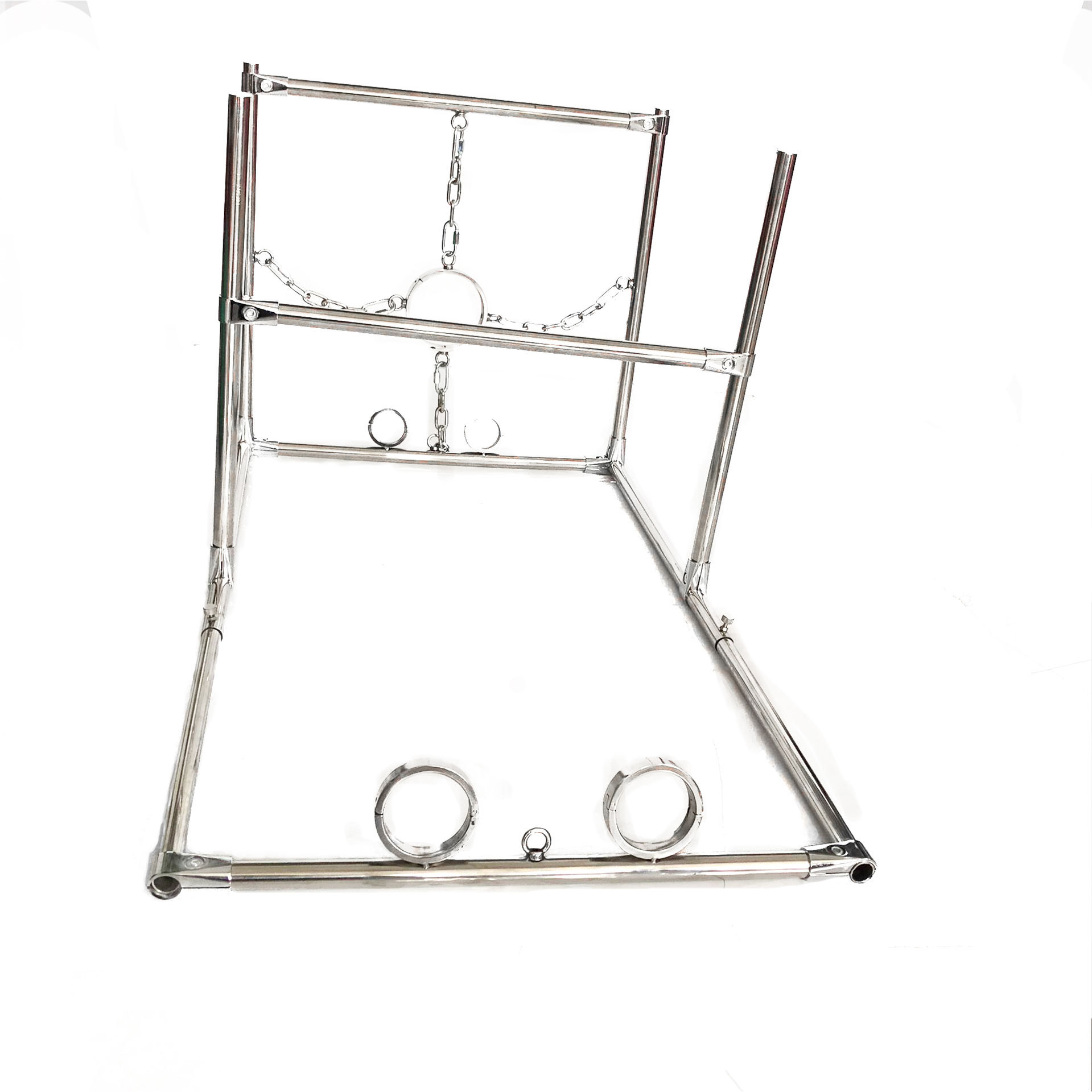 黑帝厂家直销新款k9拘束架成人金属情趣用品手铐不锈钢脚镣罚跪器