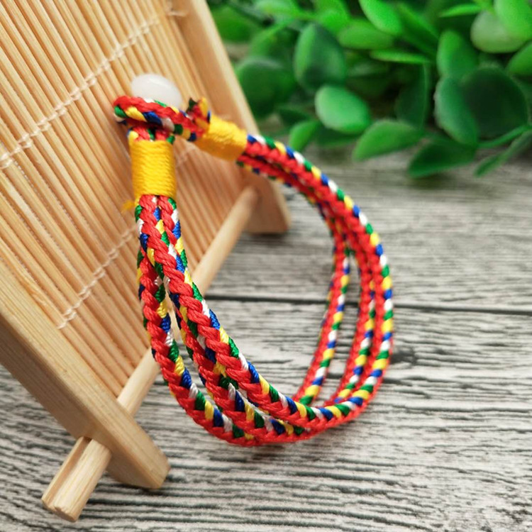 民族风端午节五彩绳手链本命年五彩线绳彩色编织手绳端午五色绳