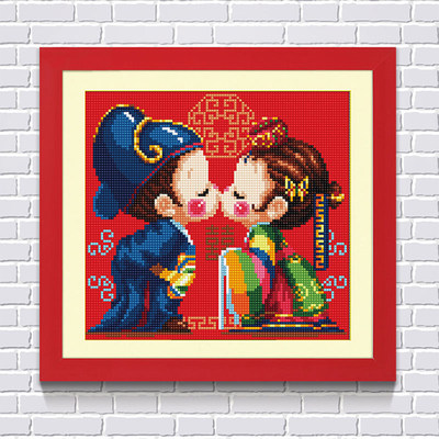 5d钻石画满钻韩式结婚礼十字绣卡通情侣婚庆一件定制厂家直销