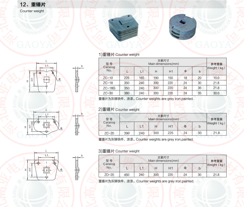 zc-20 zd-20 重锤片 重锤座 厂家直销