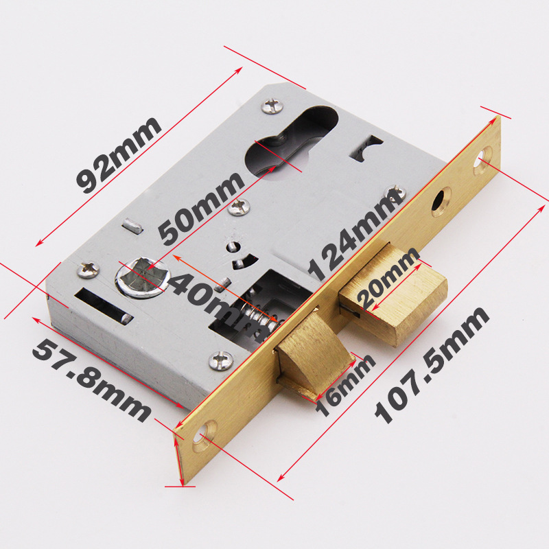 室内门锁体换小50铜体锁芯锁舌轴承锁体木门锁体 卧室门锁体 锁头
