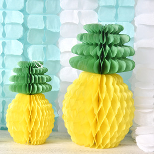 pineapple honeycomb ball 菠萝蜂窝球婚庆派对水果主题装饰用品