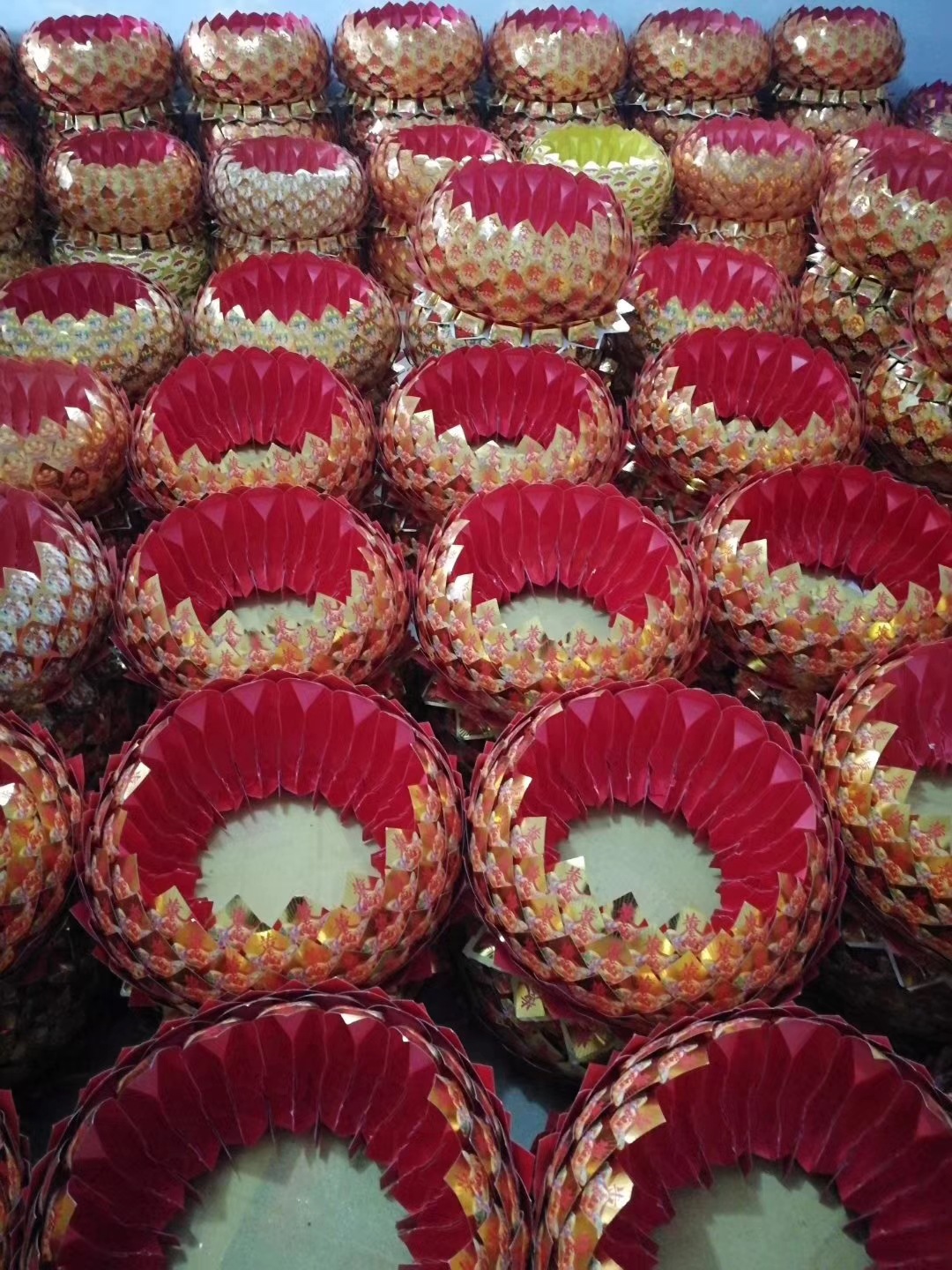 殡葬用品 纸扎纸活金宝篮 花篮 元宝盆 金条 聚宝盆祭祀用品佛教