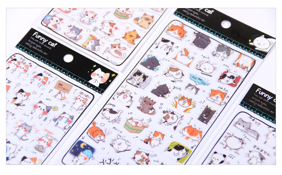 不干胶和纸贴纸 可爱小猫咪系列 日式手帐相册diy平面贴画