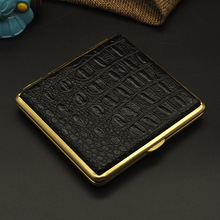 KUBOY酷宝20支装铜框包真皮烟盒金属盒铜夹片双面放烟礼盒包装