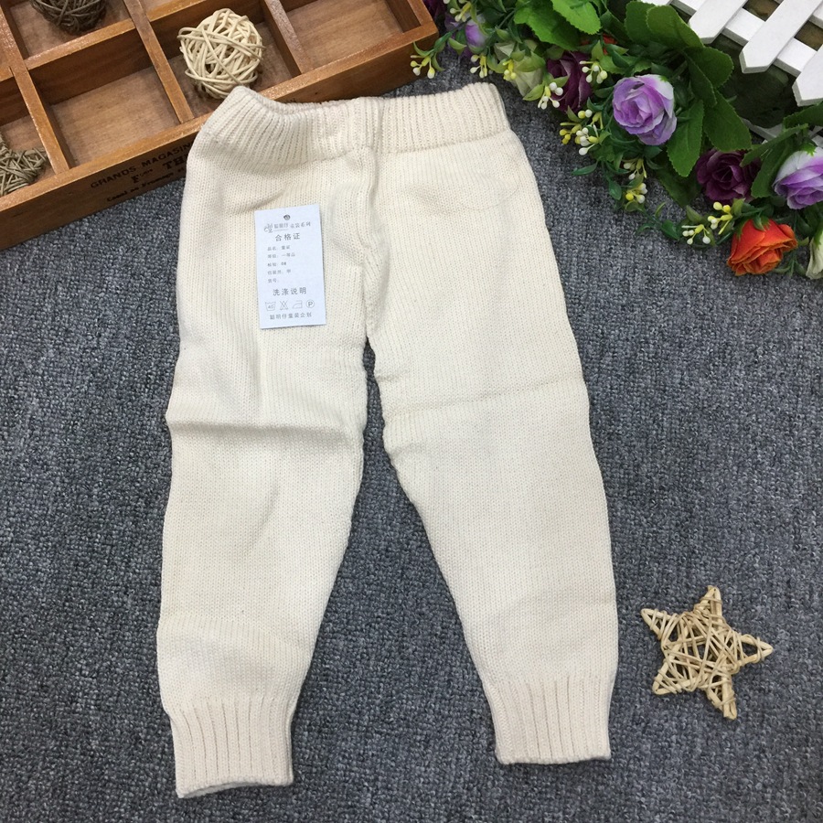 处理款 儿童线裤 婴幼儿开档毛线裤 全棉纱开档裤 童裤批发