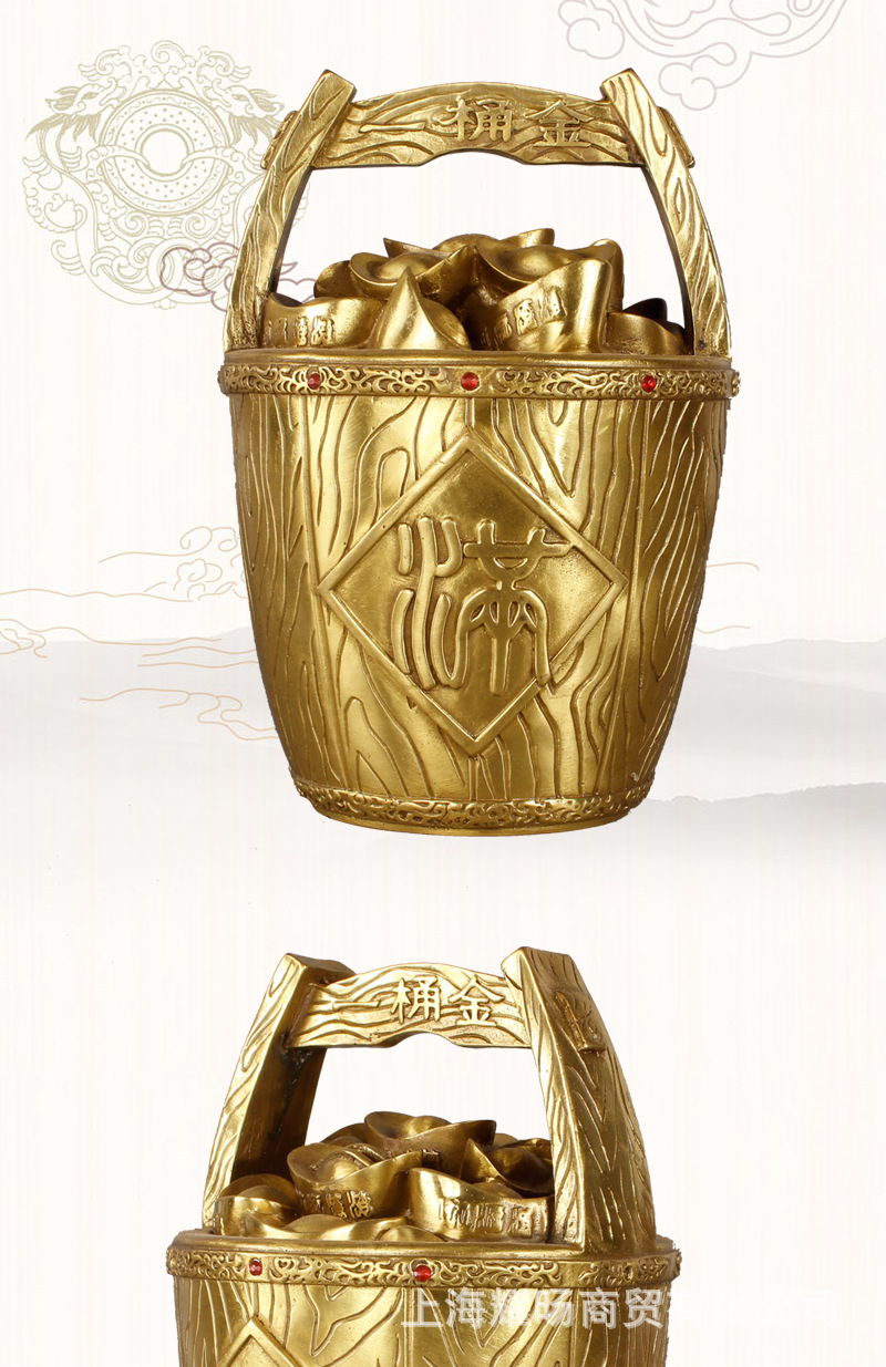 一件起批 黄铜一桶金家居装饰品摆件 工艺品一桶金存钱罐摆件礼品