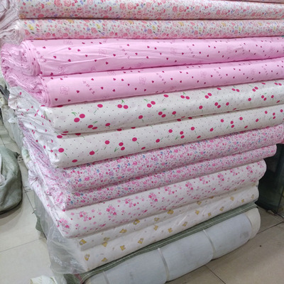 被子芯布 包棉花布 被套布料 棉纱布小碎花布 全棉面料 大幅宽