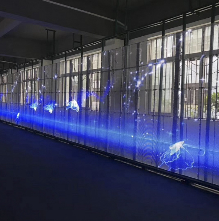 led透明屏 橱窗格栅电子屏 led全彩透明显示屏 led幕墙透明大屏幕