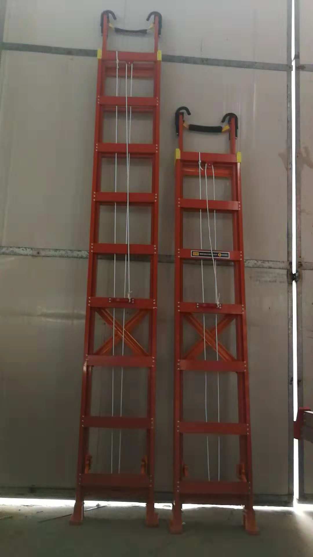 富士峰拉绳伸缩梯子家用单梯定制多功能伸缩梯子